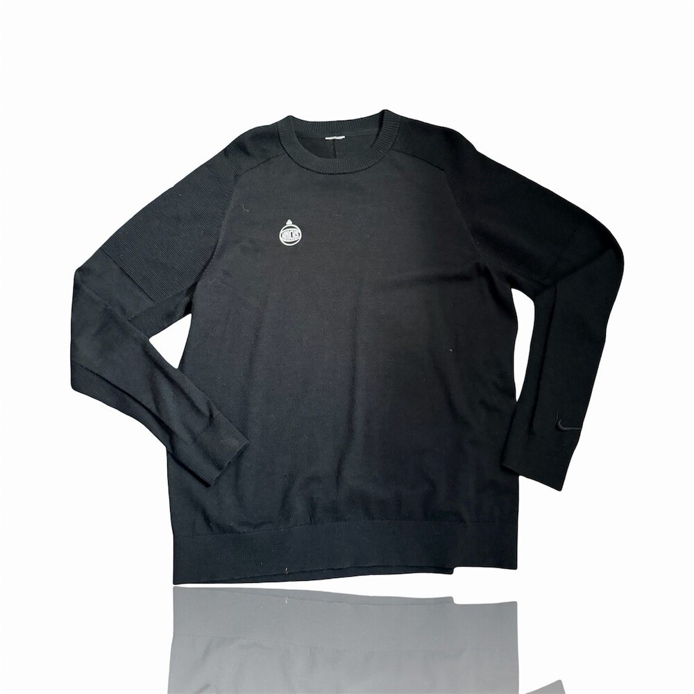 Nike Golf Tiger Woods Sweater Mens Black Crewneck Pullover New York Knicks Logo